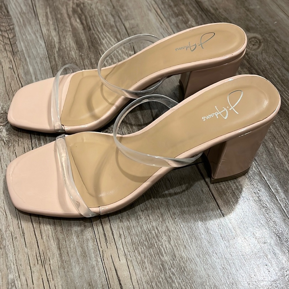 J. Adams Tan Block Heels